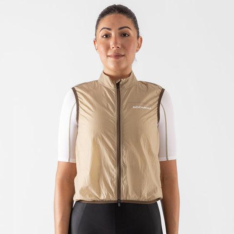 Women's Base Wind Gilet - Clay SOOMOM | Cycling Apparel