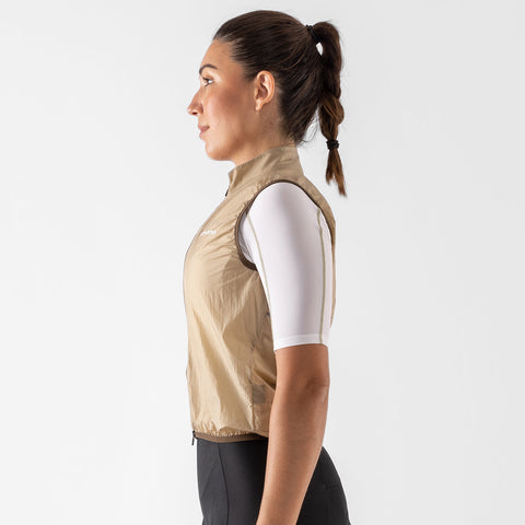 Women's Base Wind Gilet - Clay SOOMOM | Cycling Apparel