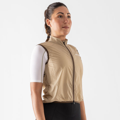 Women's Base Wind Gilet - Clay SOOMOM | Cycling Apparel