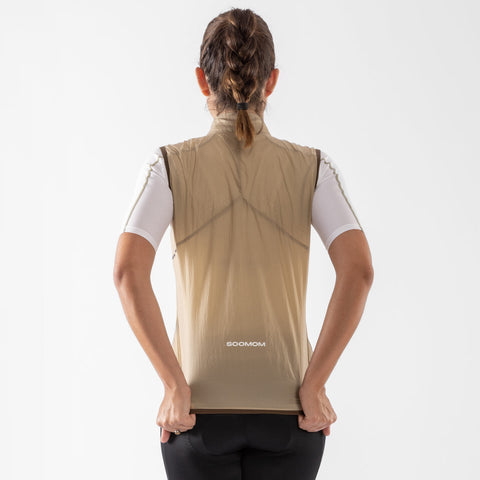 Women's Base Wind Gilet - Clay SOOMOM | Cycling Apparel
