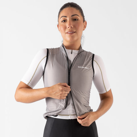 Women's Base Wind Gilet - Steel SOOMOM | Cycling Apparel