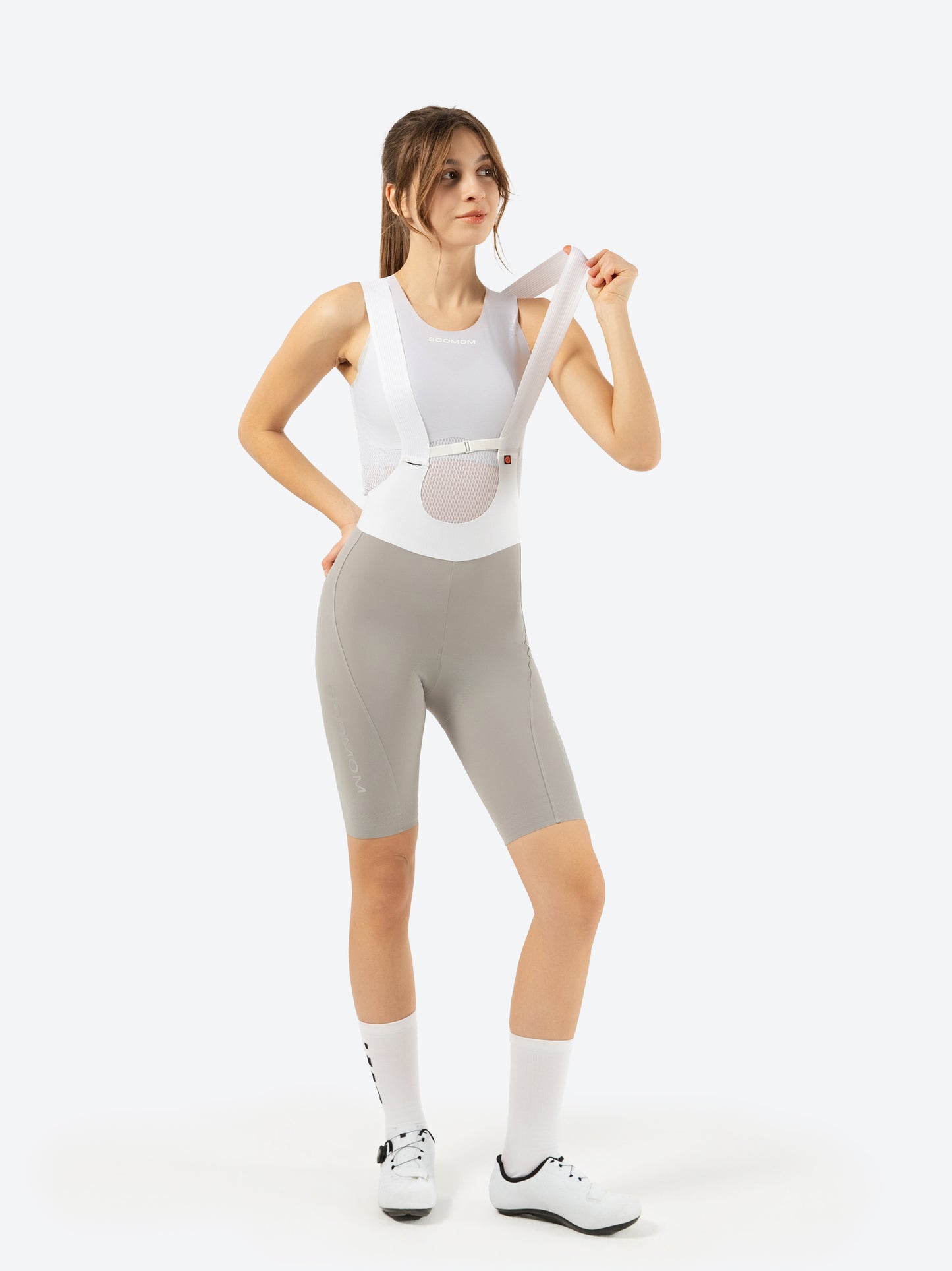 Women’s All-Round Accent Bib Shorts - Soft Grey