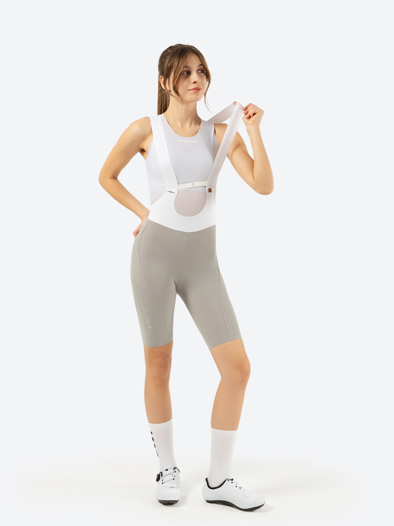 Women’s All-Round Accent Bib Shorts - Soft Grey