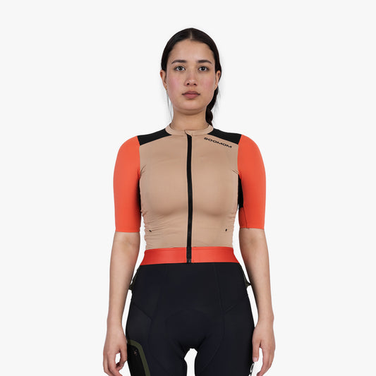 Women's Escape Trailblock Cycling Jersey - Flame — alternate view