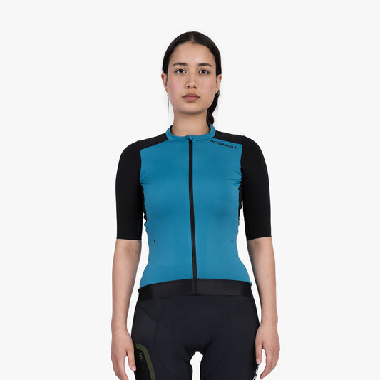 Women's Escape Trailblock Cycling Jersey - Ocean Teal — alternate view