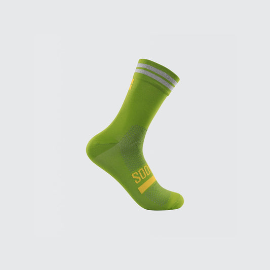 Reflective Chic Logo Cycling Socks - Olive