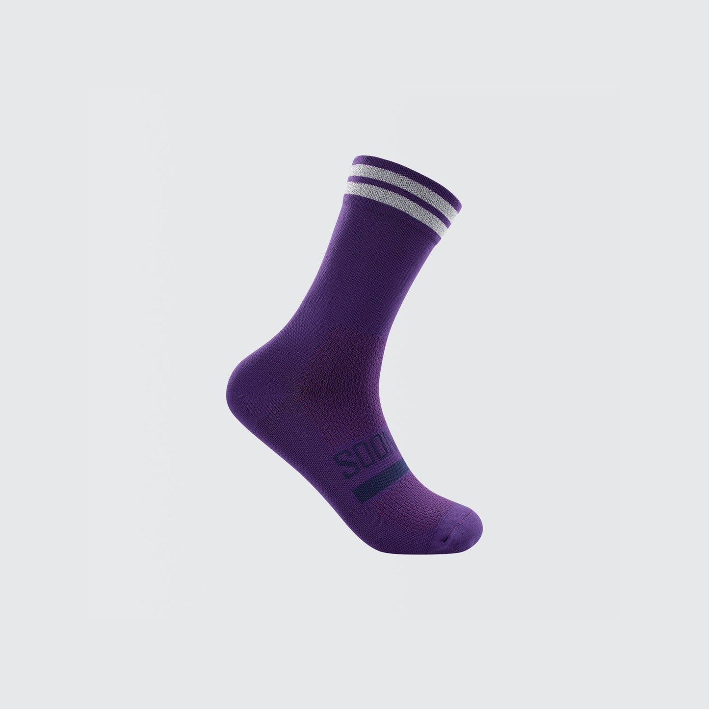 Reflective Chic Logo Cycling Socks - Eggplant Purple