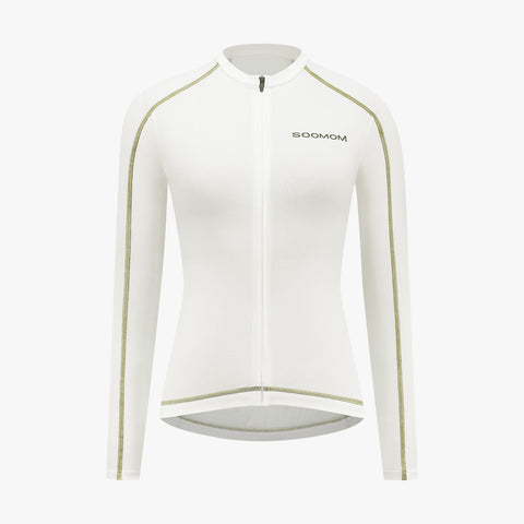 Women's Base LS Jersey - White SOOMOM | Cycling Apparel