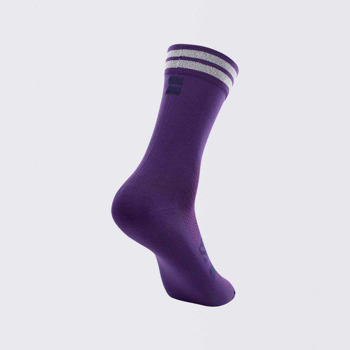 Reflective Chic Logo Cycling Socks - Eggplant Purple