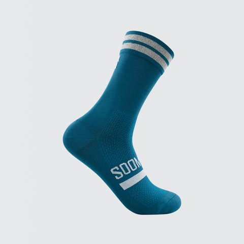 Reflective Chic Logo Cycling Socks - Teal Blue