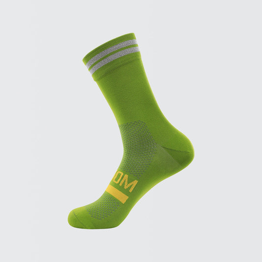 Reflective Chic Logo Cycling Socks - Olive — alternate view
