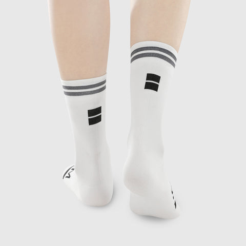 Reflective Chic Logo Cycling Socks - White