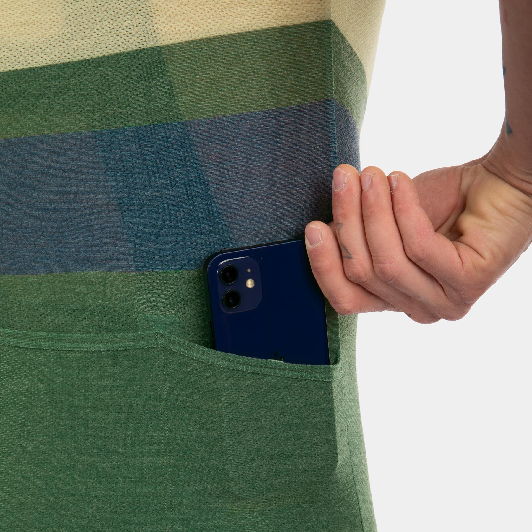 Pro Lightweight Merino Jersey - Retro Stripes Olive
