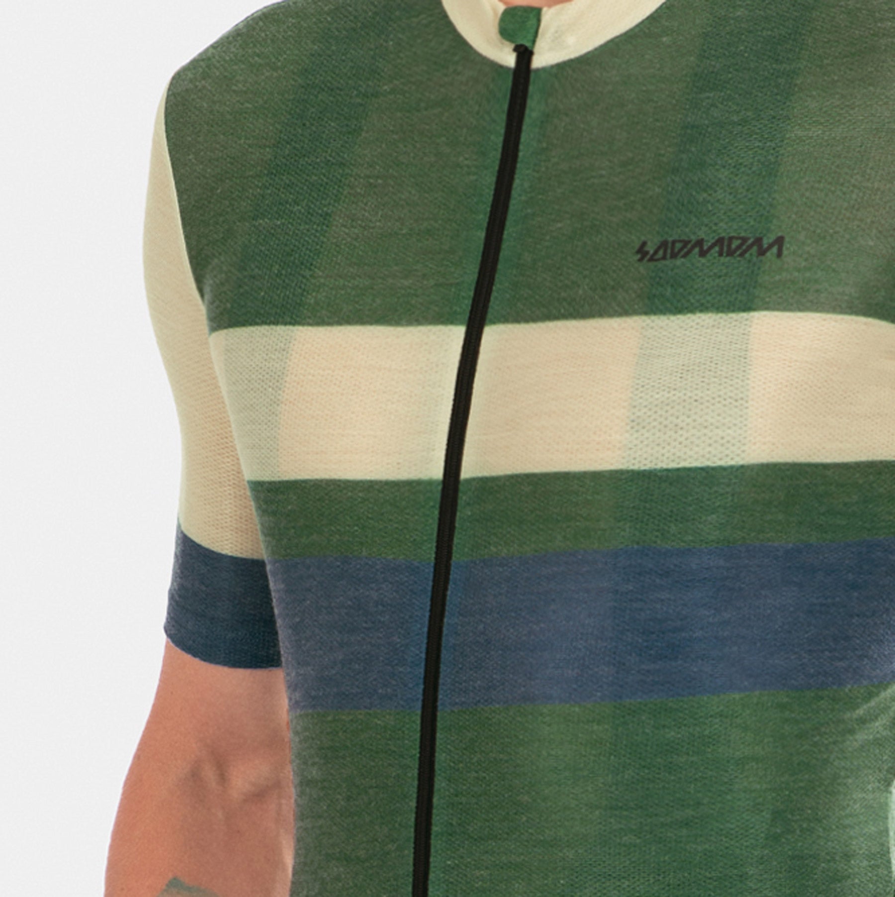 Pro Lightweight Merino Jersey - Retro Stripes Olive