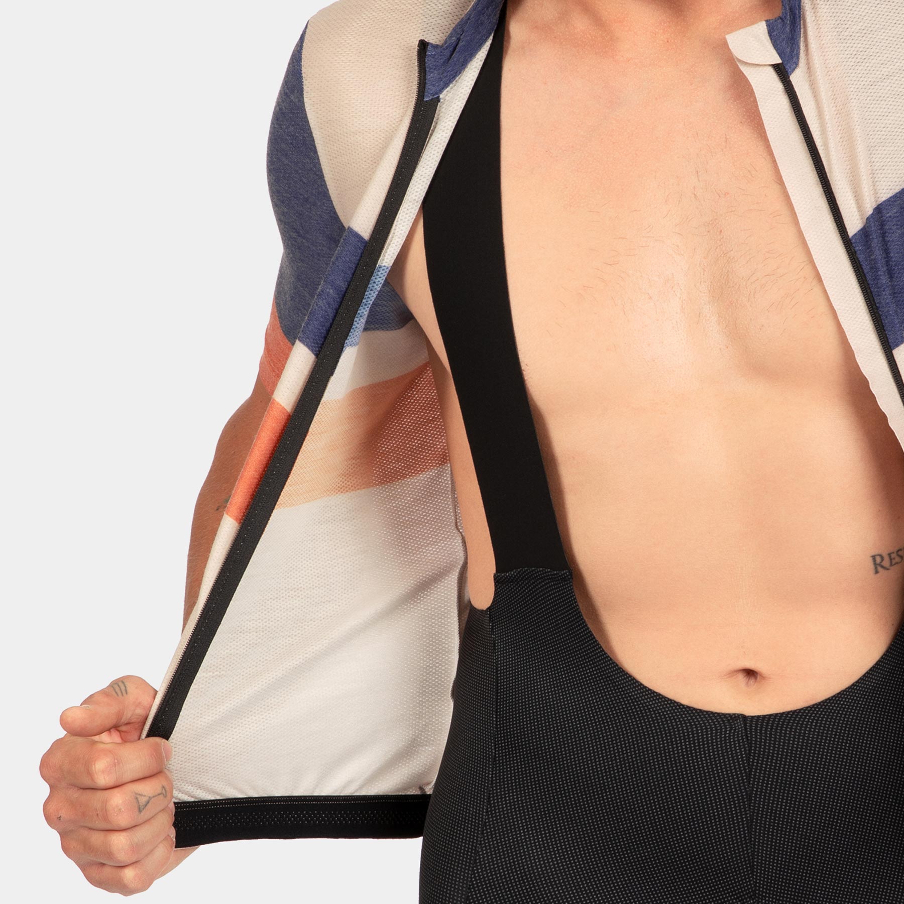 Pro Lightweight Merino Jersey - Retro Stripes Sunset