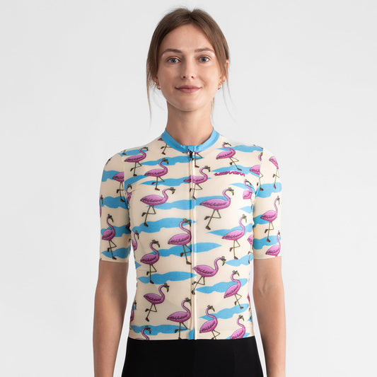 SOOMOM X Mulga Women's Pro Exclusive Jersey - Florence The Flamingo — alternate view