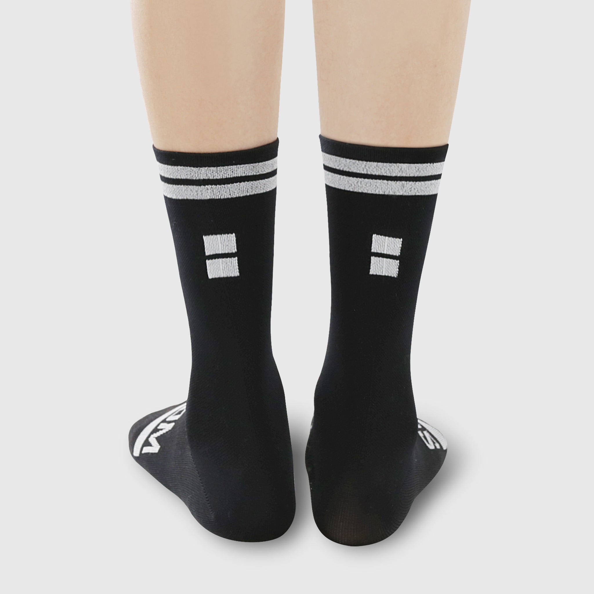 Reflective Chic Logo Cycling Socks - Black