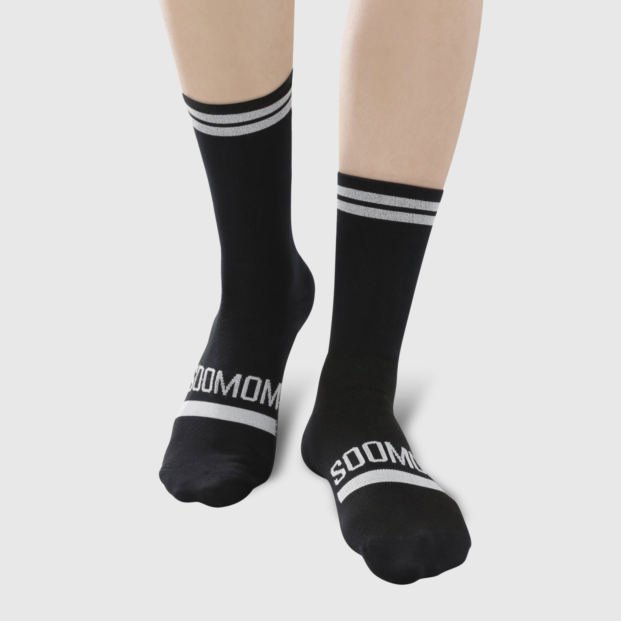 Reflective Chic Logo Cycling Socks - Black