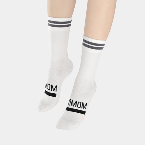 Reflective Chic Logo Cycling Socks - White